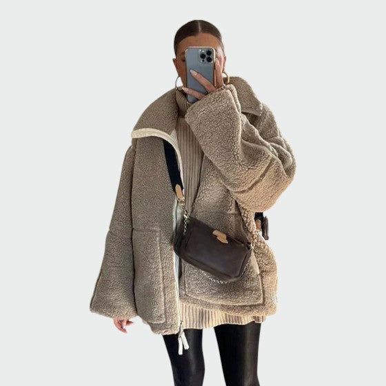 Olivia - Oversized Teddy Jacket